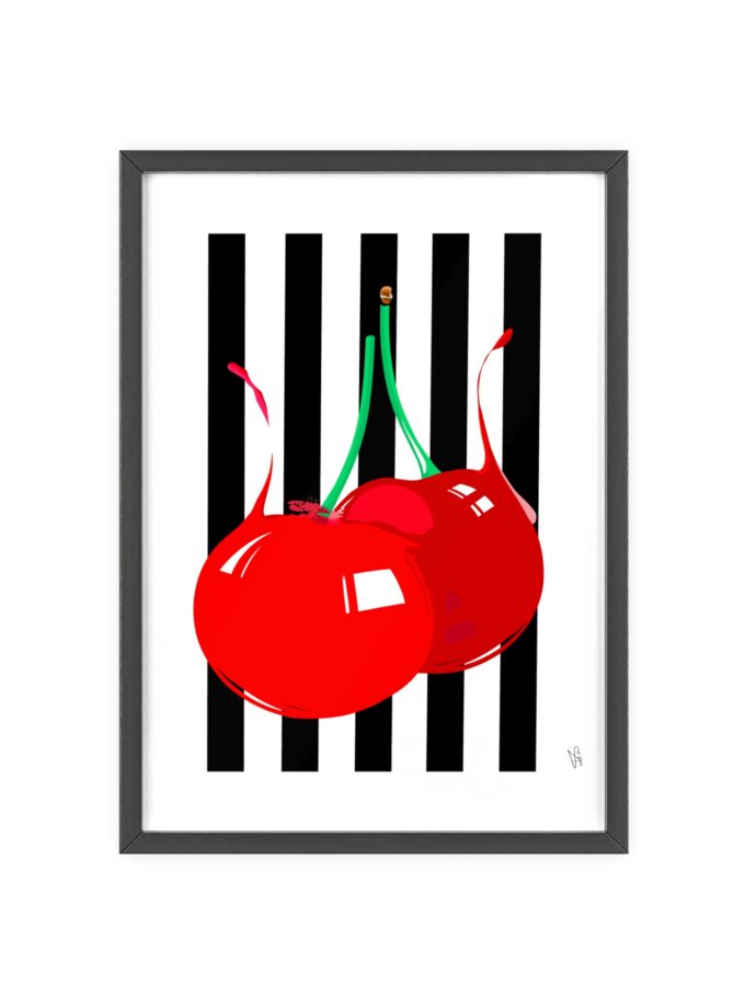 Cherries Poster, Framed