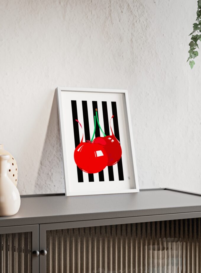 Cherries Poster, Framed