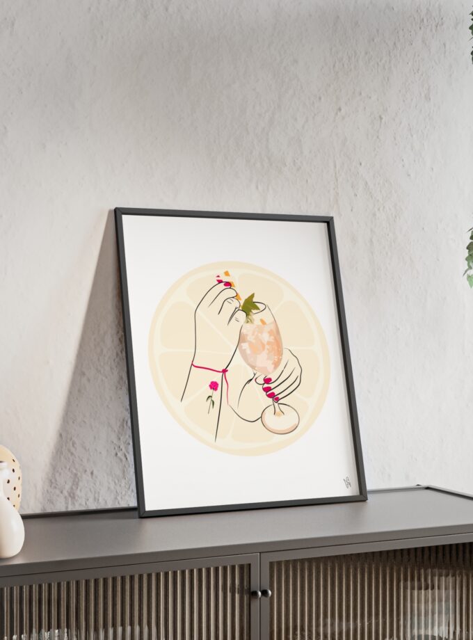 A Toast To Friendship Poster, Framed