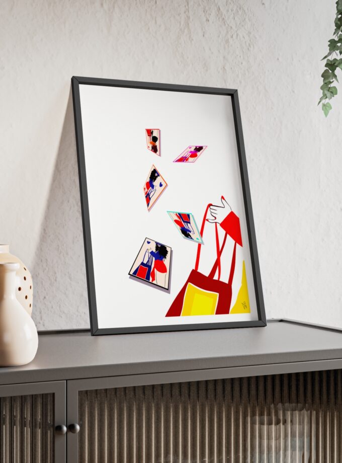 Memory Cards Poster, Framed