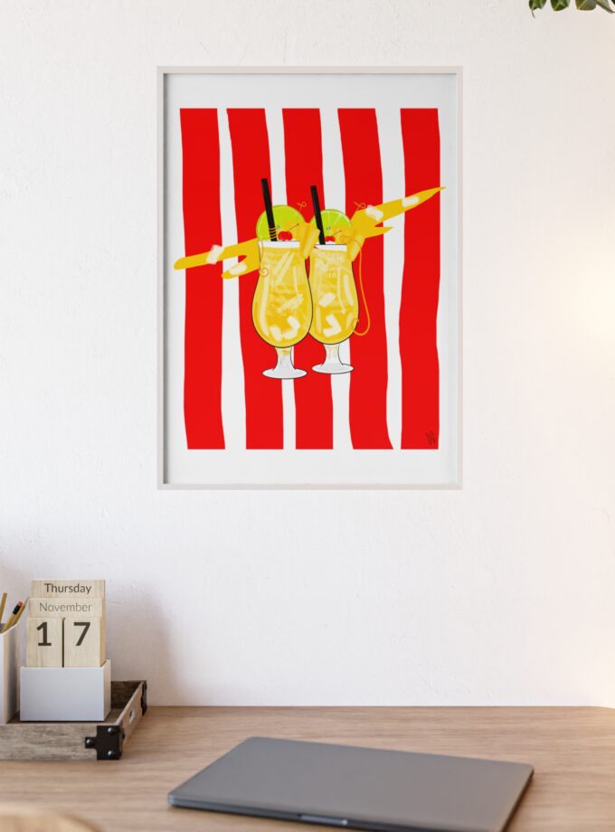 Pina Colada Poster, Framed