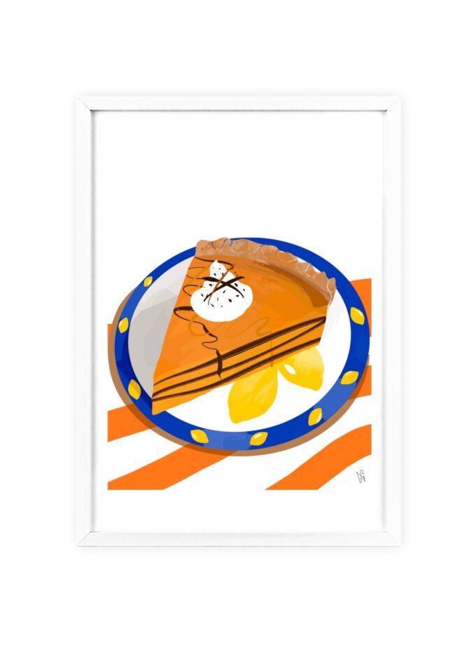 Pumpkin Pie Poster, Framed