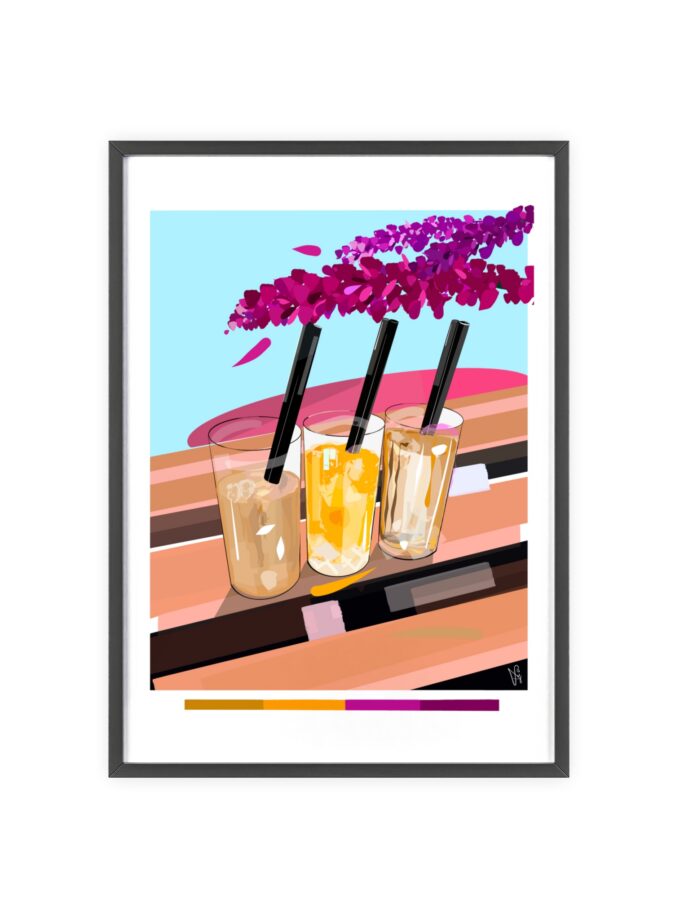 Under The Bugenvilija Poster, Framed