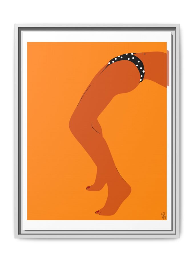 Sun Bath Canvas, Framed