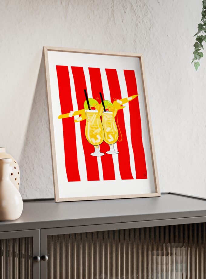 Pina Colada Poster, Framed
