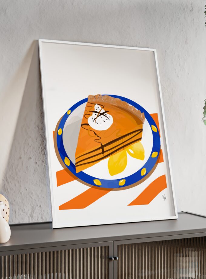 Pumpkin Pie Poster, Framed