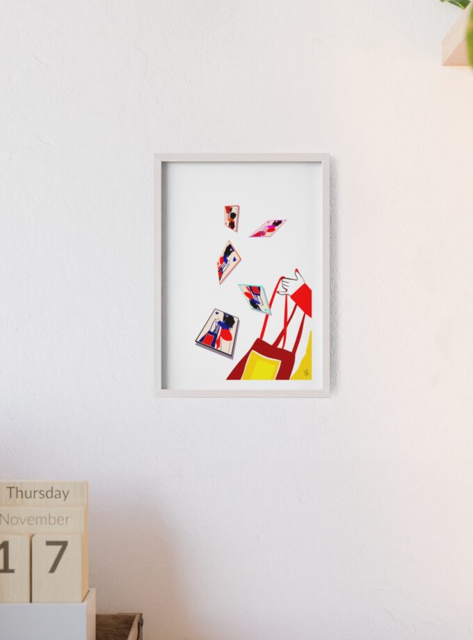 Memory Cards Poster, Framed