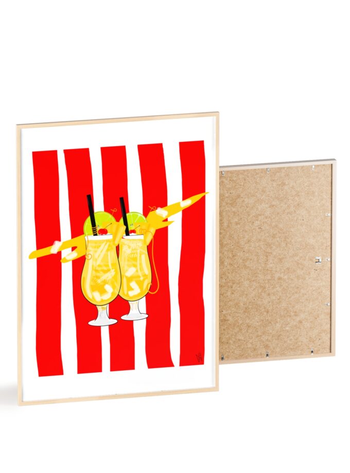 Pina Colada Poster, Framed