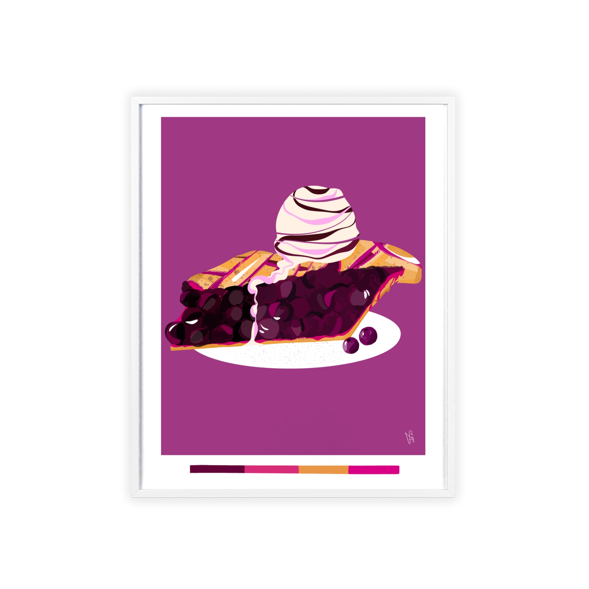 Blueberry Pie Poster, Framed - Image 13