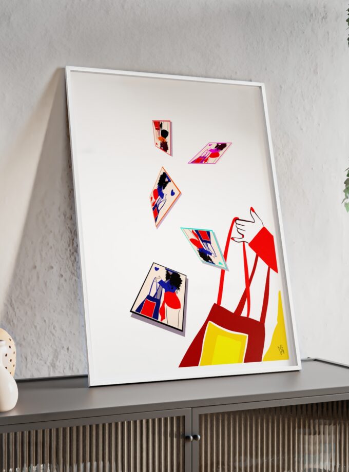 Memory Cards Poster, Framed