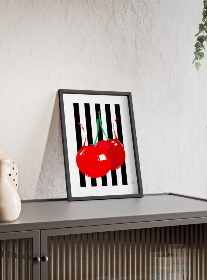 Cherries Poster, Framed