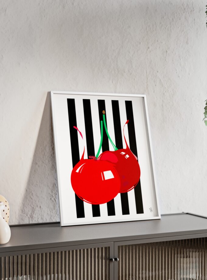 Cherries Poster, Framed