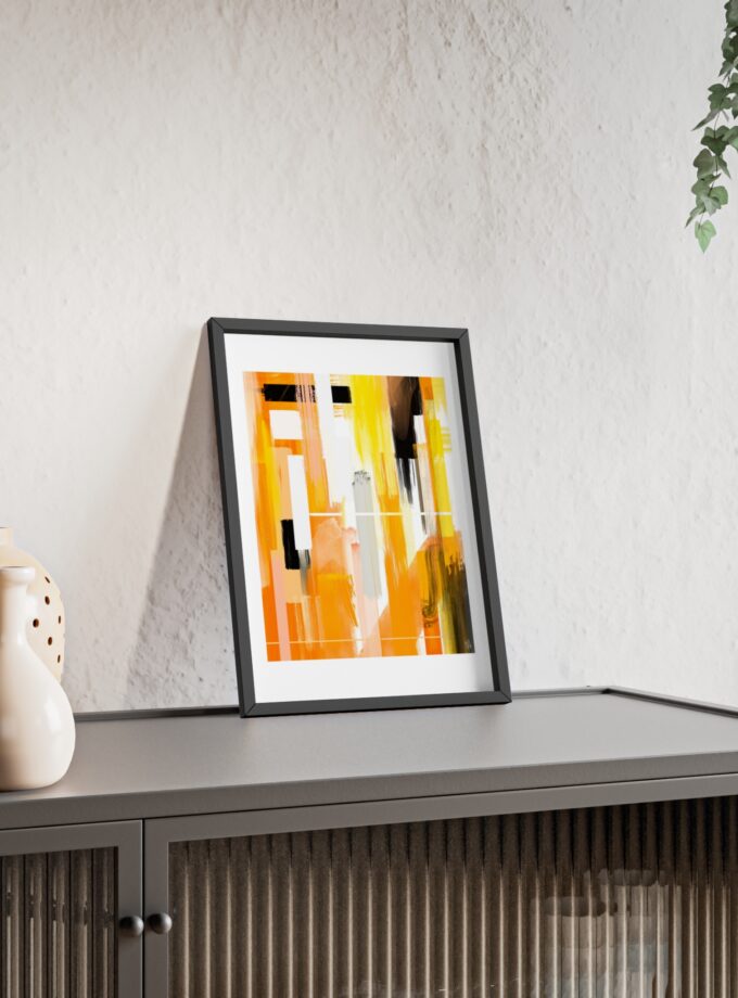 Liquid Gold Poster, Framed