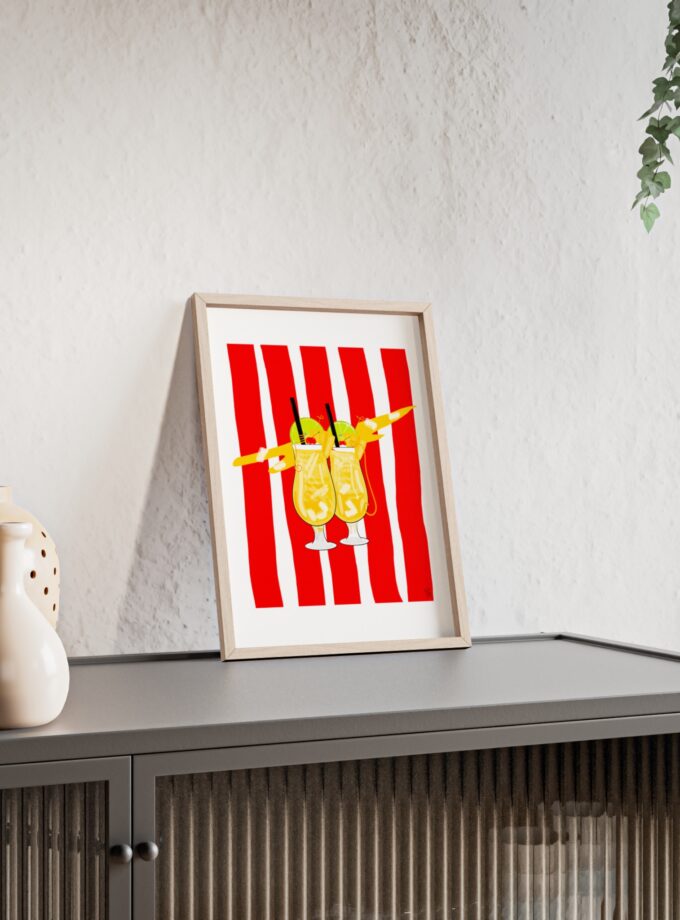 Pina Colada Poster, Framed