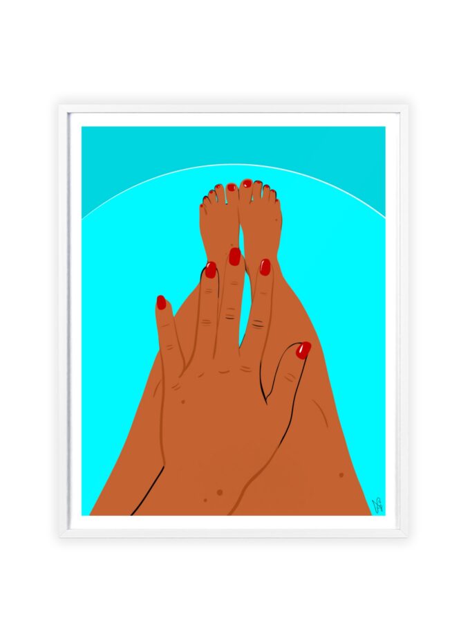 By The Pool Poster, Framed