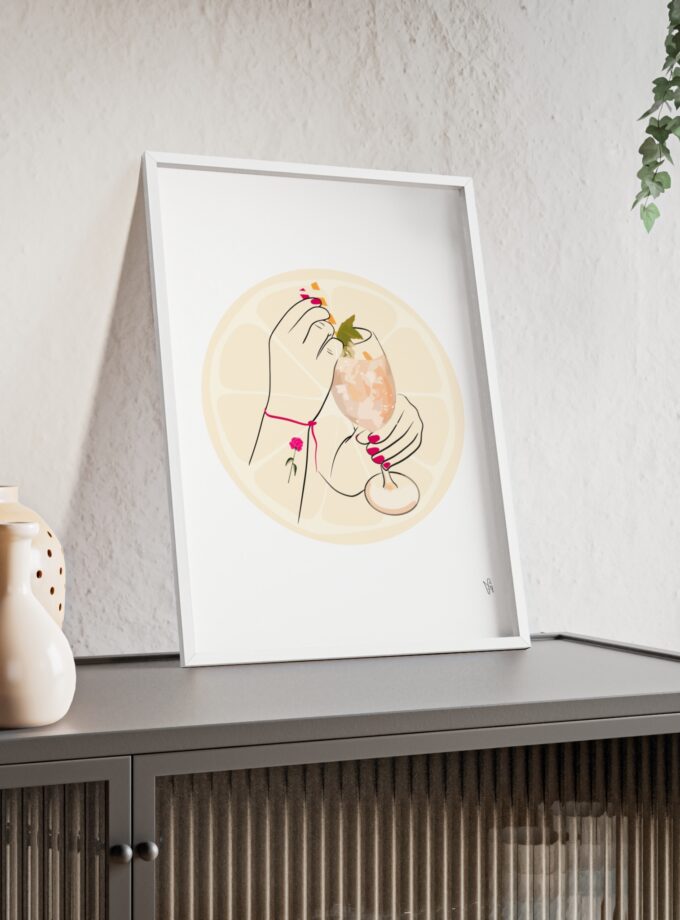 A Toast To Friendship Poster, Framed