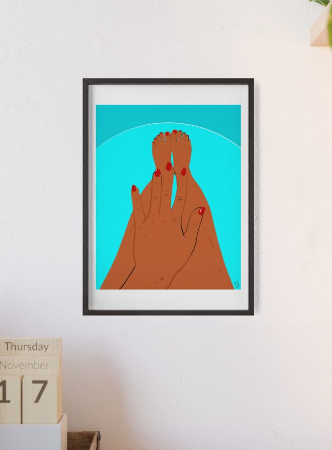 By The Pool Poster, Framed