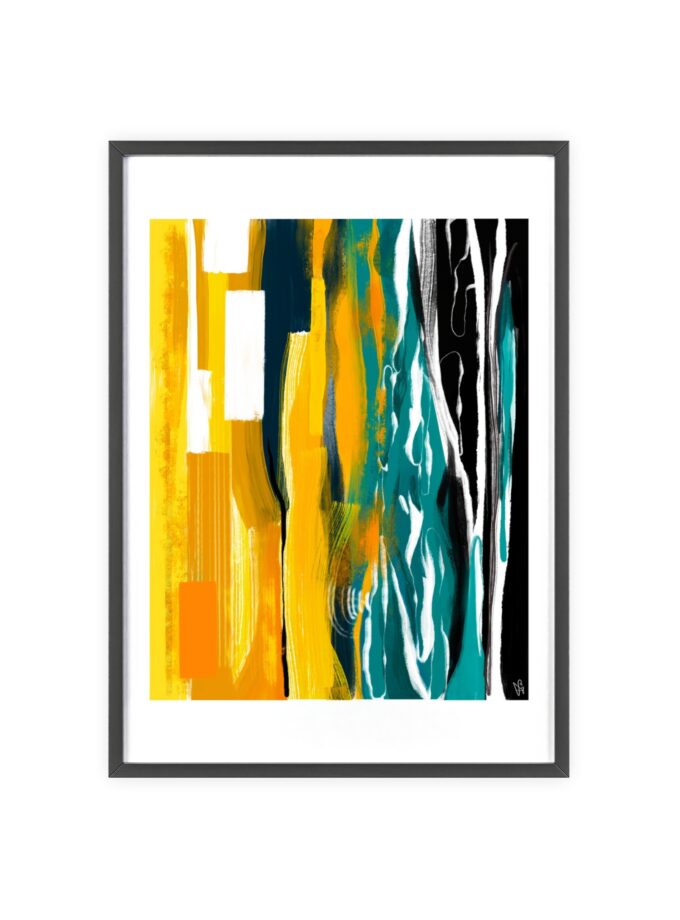 Midnight Swim Poster, Framed