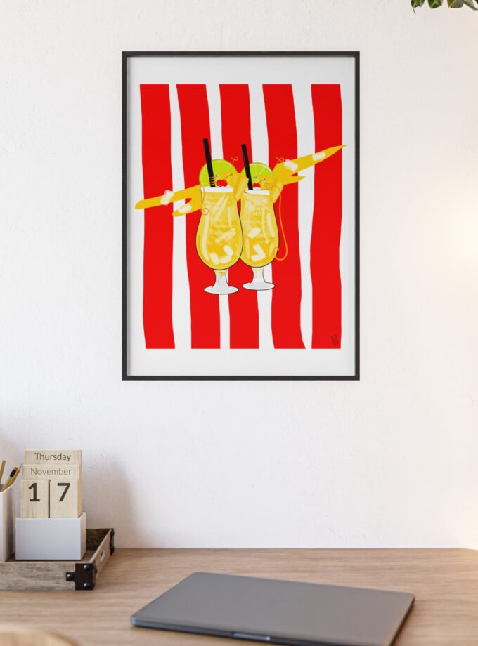 Pina Colada Poster, Framed