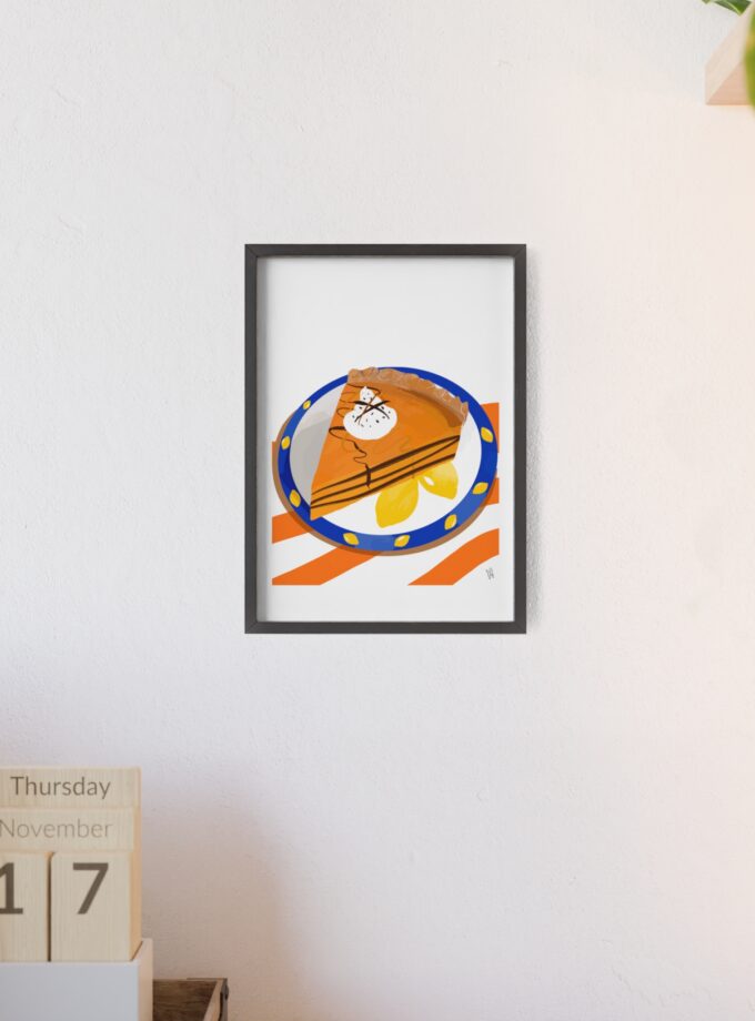 Pumpkin Pie Poster, Framed
