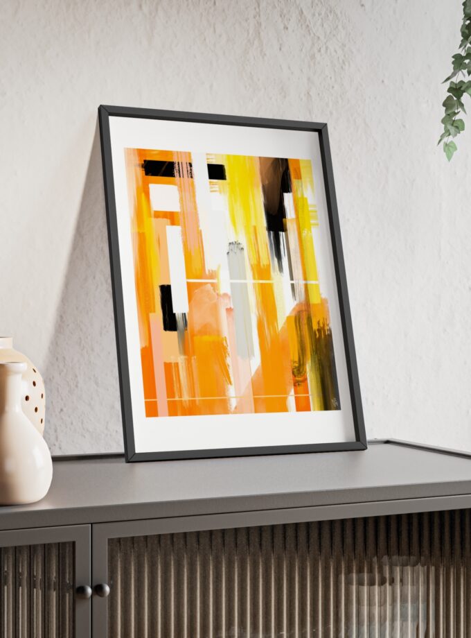 Liquid Gold Poster, Framed