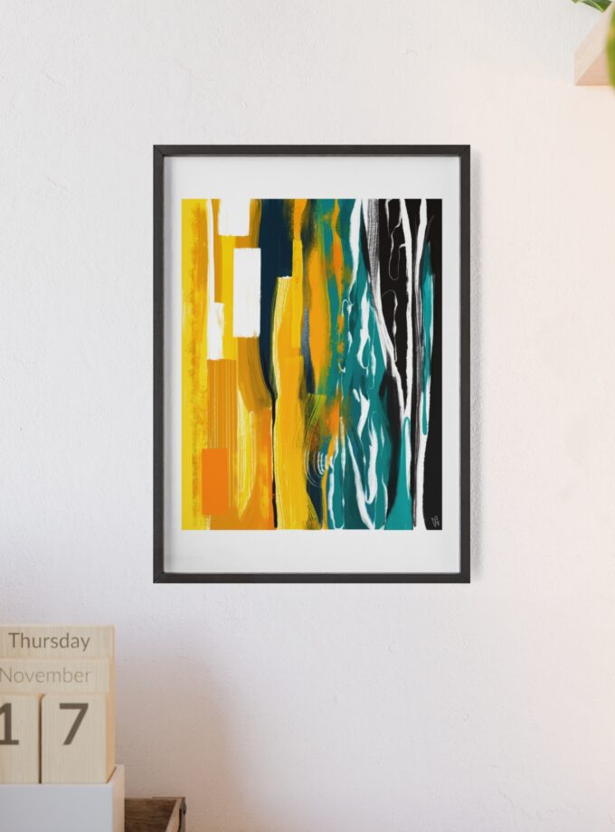 Midnight Swim Poster, Framed