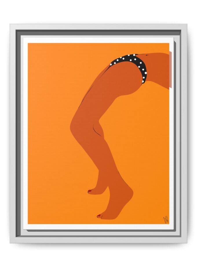 Sun Bath Canvas, Framed