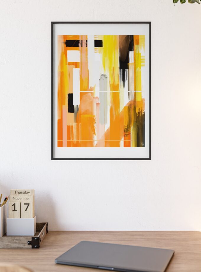 Liquid Gold Poster, Framed