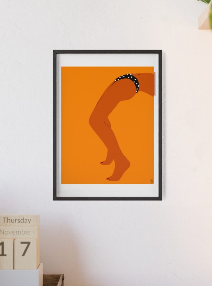 Sun Bath Poster, Framed