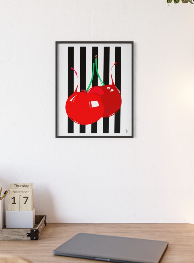Cherries Poster, Framed