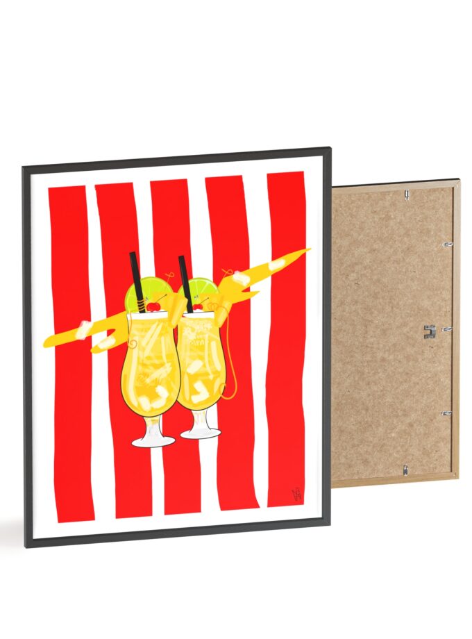 Pina Colada Poster, Framed
