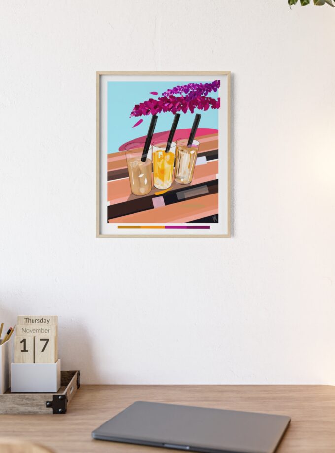 Under The Bugenvilija Poster, Framed