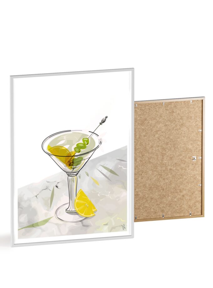 Dirty Martini Poster, Framed