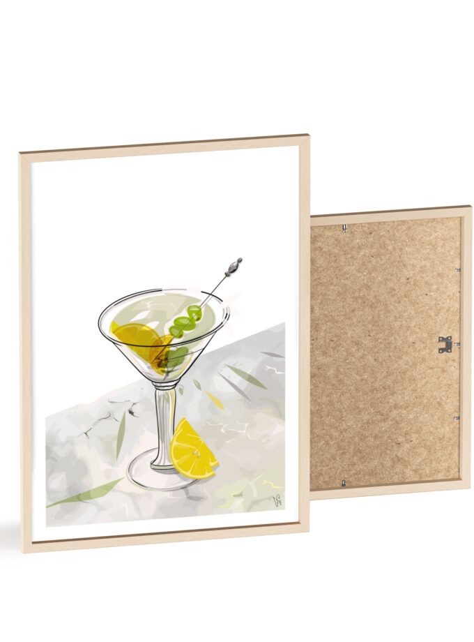 Dirty Martini Poster, Framed
