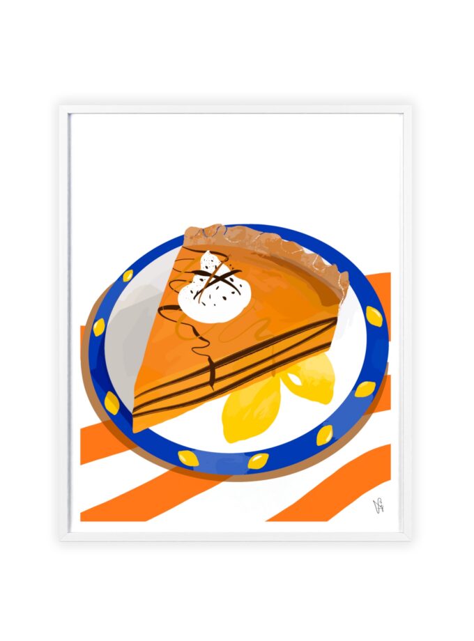 Pumpkin Pie Poster, Framed