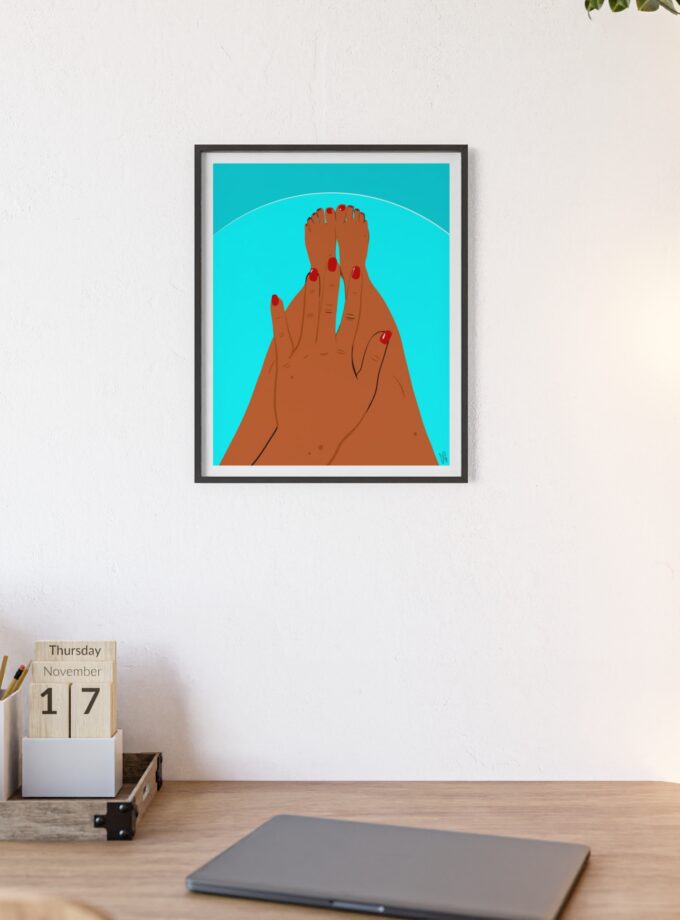 By The Pool Poster, Framed