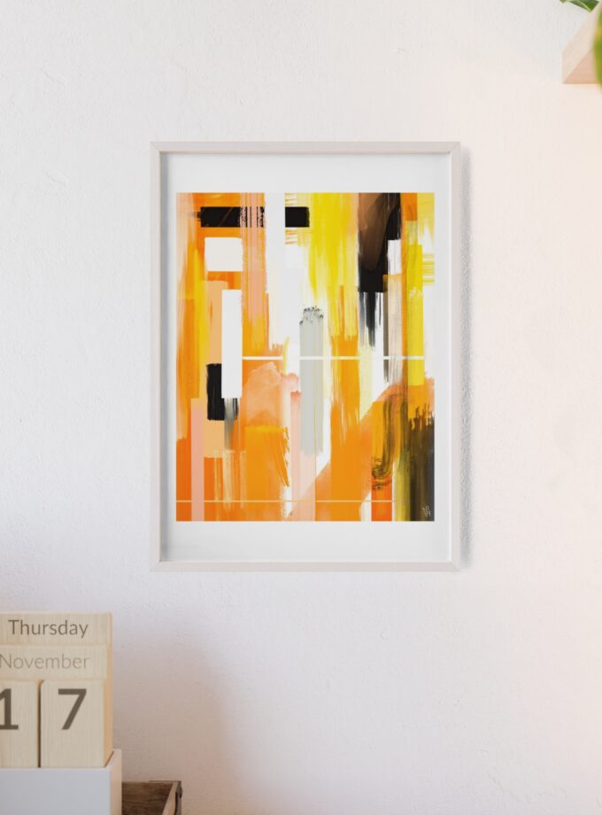 Liquid Gold Poster, Framed