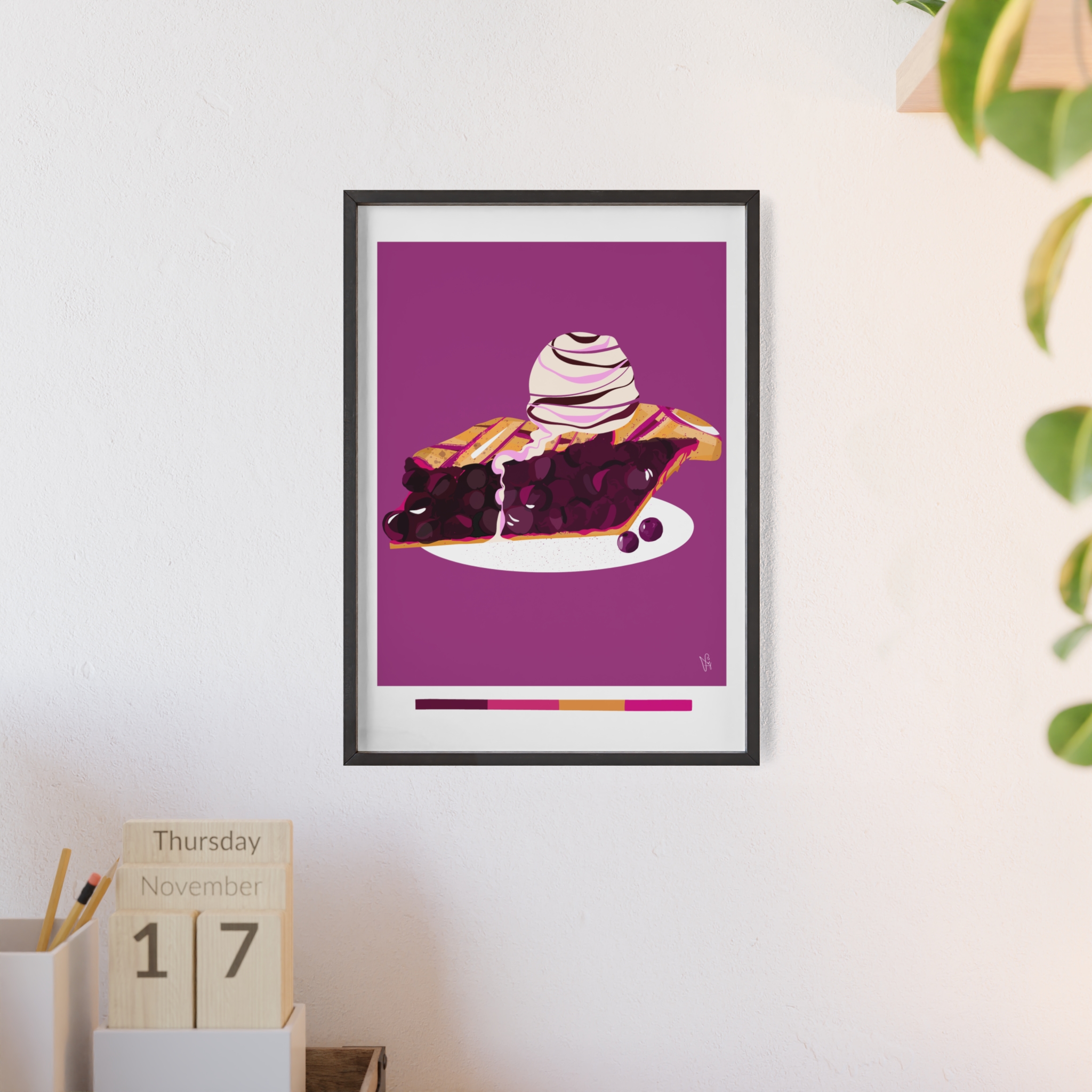 Blueberry Pie Poster, Framed - Image 36