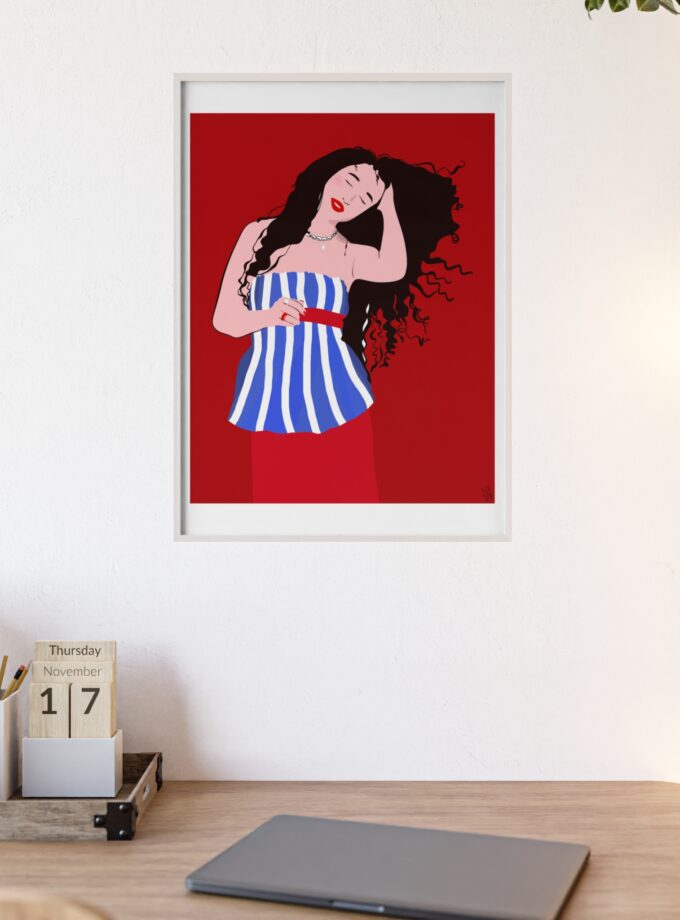 Salty Hair Poster, Framed