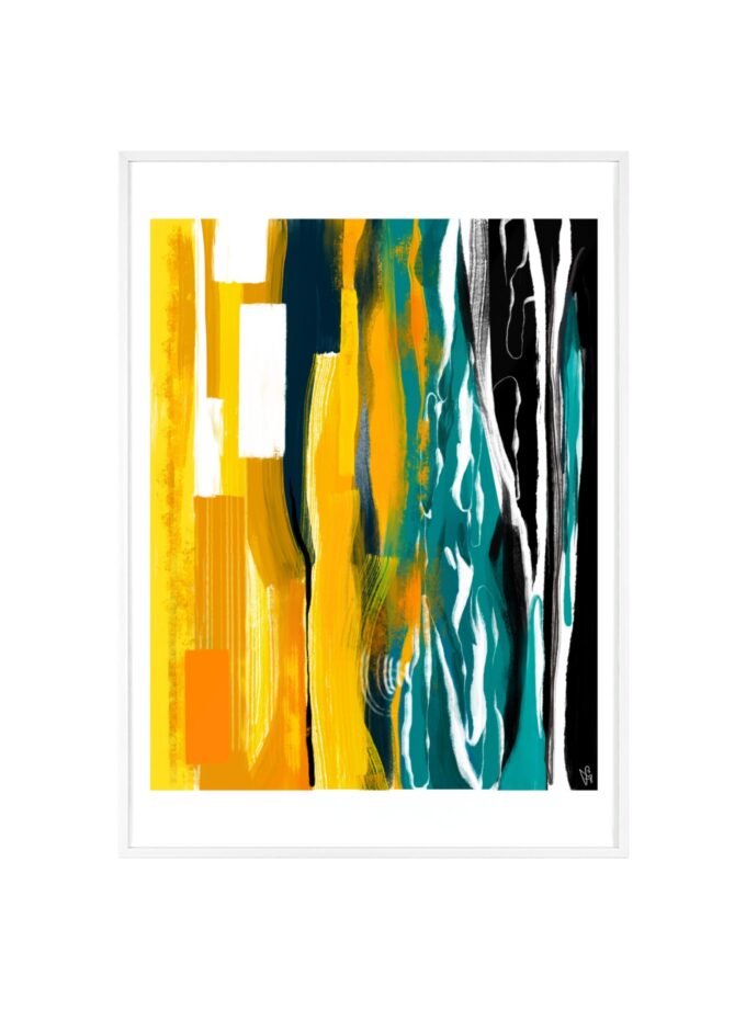 Midnight Swim Poster, Framed