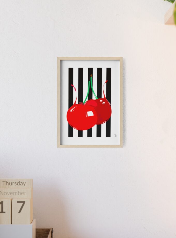 Cherries Poster, Framed