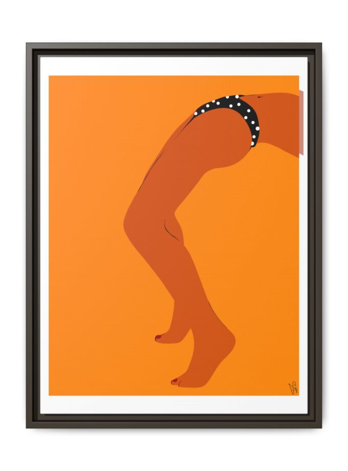 Sun Bath Canvas, Framed