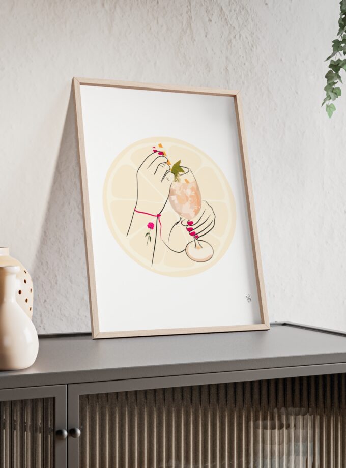 A Toast To Friendship Poster, Framed