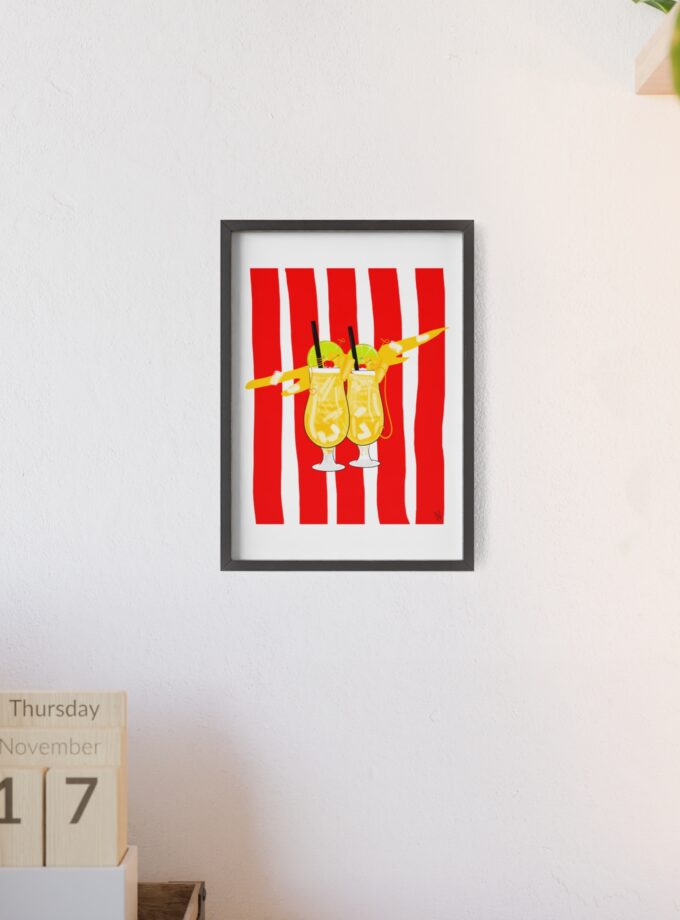 Pina Colada Poster, Framed