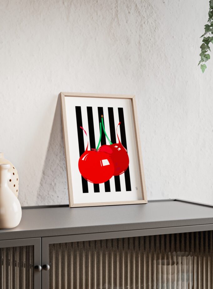 Cherries Poster, Framed