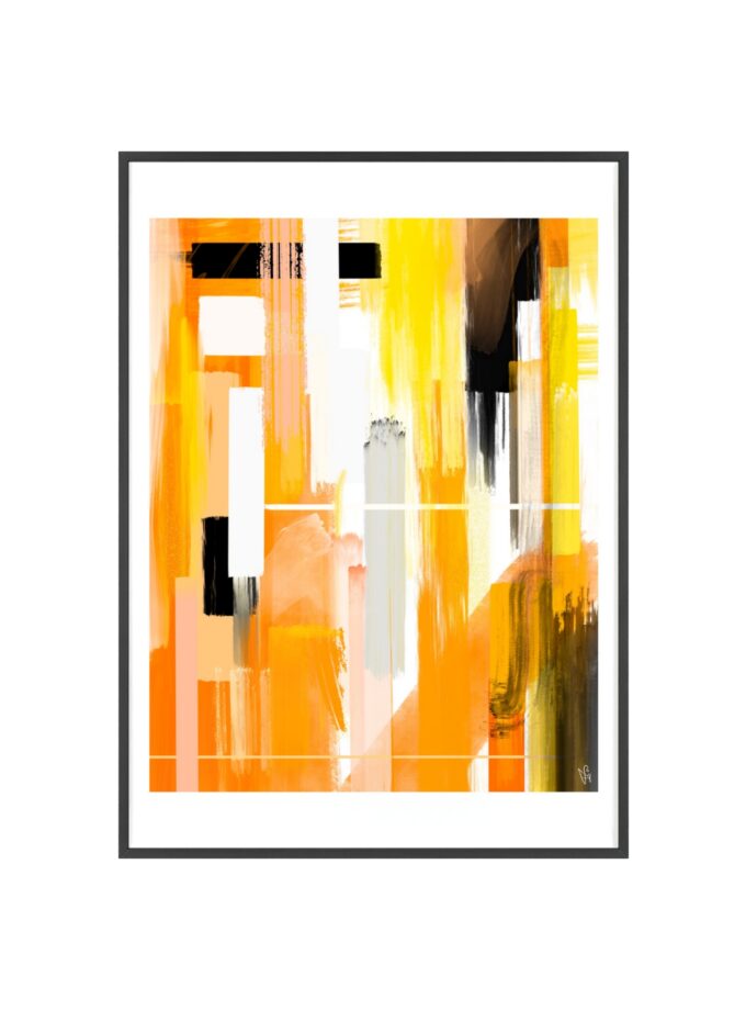 Liquid Gold Poster, Framed