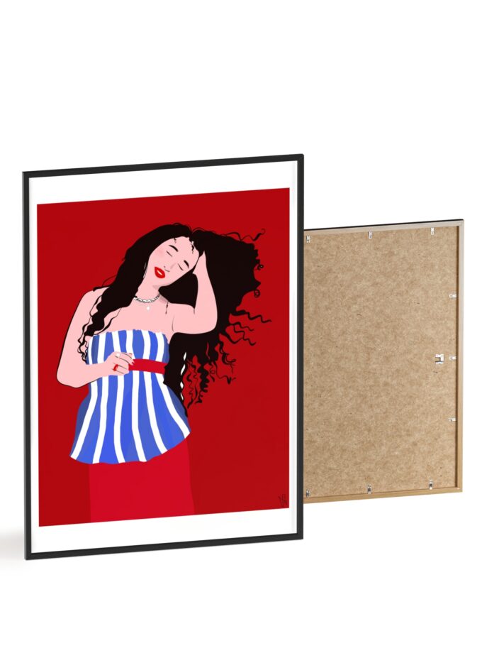 Salty Hair Poster, Framed