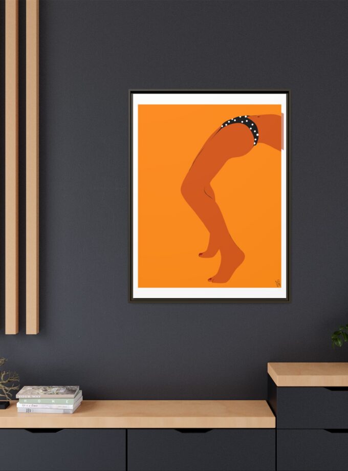 Sun Bath Canvas, Framed
