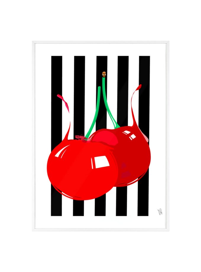 Cherries Poster, Framed