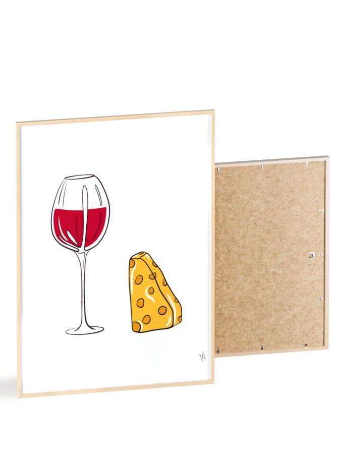 Girl Dinner Poster, Framed